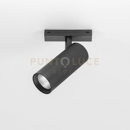 GFA1541- FARETTO LED AD INCASTRO MAGNETICO PER BINARIO 48V "GBIN30" LED 3000K 1396LM 18W D.5,5CM NERO