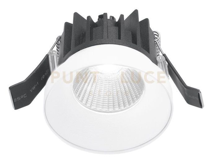 GFA301- FARETTO DA INCASSO IN ALLUMINIO A LED 3000K 700LM 9W D.7CM BIANCO