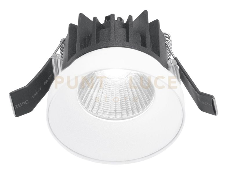 GFA301- FARETTO DA INCASSO IN ALLUMINIO A LED 3000K 700LM 9W D.7CM BIANCO