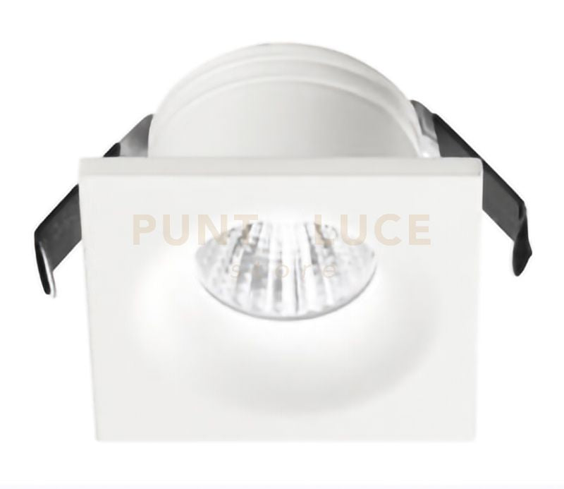 GFA851N- FARETTO DA INCASSO QUADRATO BIANCO LED 4000K 340LM 4W 4,5X4,5CM ALLUMINIO E VETRO