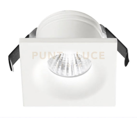 GFA851N- FARETTO DA INCASSO QUADRATO BIANCO LED 4000K 340LM 4W 4,5X4,5CM ALLUMINIO E VETRO