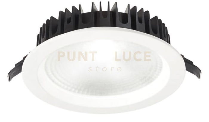 GFA861N-  FARETTO DA INCASSO TONDO BIANCO LED 4000K 2550LM 30W D.22,2CM ALLUMINIO E VETRO