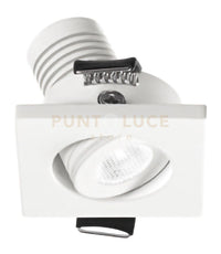 GFA890N-  FARETTO DA INCASSO REGOLABILE QUADRATO BIANCO LED 4000K 180LM 3W 4X4CM ALLUMINIO