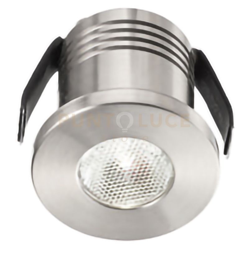 GFA900N- FARETTO DA INCASSO A MOLLA IN ALLUMINIO A LED 4000K 180LM 3W COLORE NICKEL D.3,5CM