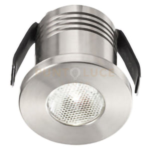 GFA900N- FARETTO DA INCASSO A MOLLA IN ALLUMINIO A LED 4000K 180LM 3W COLORE NICKEL D.3,5CM