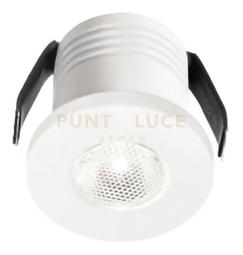 GFA901C- FARETTO DA INCASSO A MOLLA IN ALLUMINIO A LED 3000K 170LM 3W COLORE BIANCO D.3,5CM