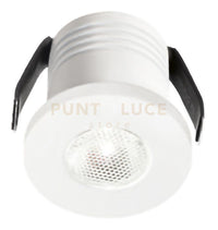 GFA901N- FARETTO DA INCASSO A MOLLA IN ALLUMINIO A LED 4000K 180LM 3W COLORE BIANCO D.3,5CM