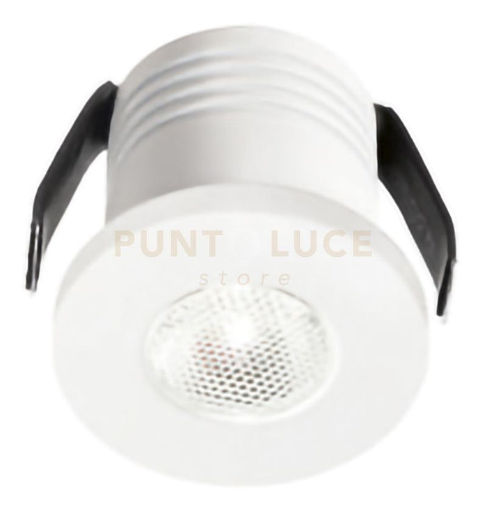 GFA901N- FARETTO DA INCASSO A MOLLA IN ALLUMINIO A LED 4000K 180LM 3W COLORE BIANCO D.3,5CM