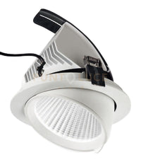 GFA911N- FARETTO DA INCASSO REGOLABILE IN ALLUMINIO A LED 4000K 3400LM 40W COLORE BIANCO D.15CM