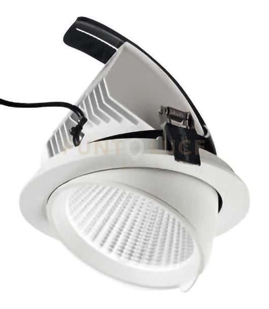 GFA911N- FARETTO DA INCASSO REGOLABILE IN ALLUMINIO A LED 4000K 3400LM 40W COLORE BIANCO D.15CM