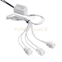 GFA920C- MODULO DA 3 FARETTI LED 3000K 450LM 3X1W D.2CM DA INCASSO BIANCO