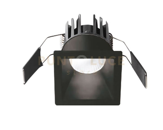 GFA961C- FARETTO DA INCASSO NERO IN ALLUMINIO A LED 3000K 600LM 8W QUADRATO 5,6X5,6CM