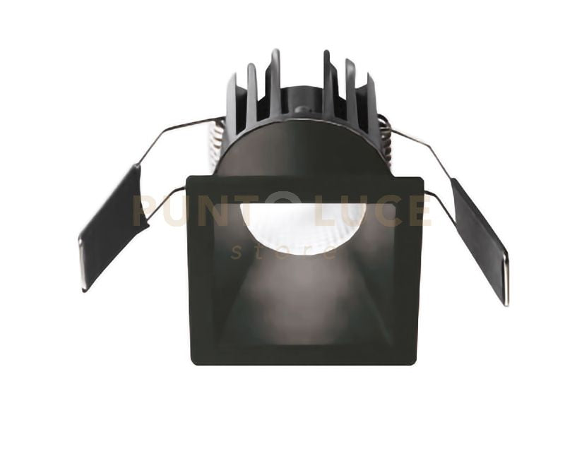 GFA961C- FARETTO DA INCASSO NERO IN ALLUMINIO A LED 3000K 600LM 8W QUADRATO 5,6X5,6CM