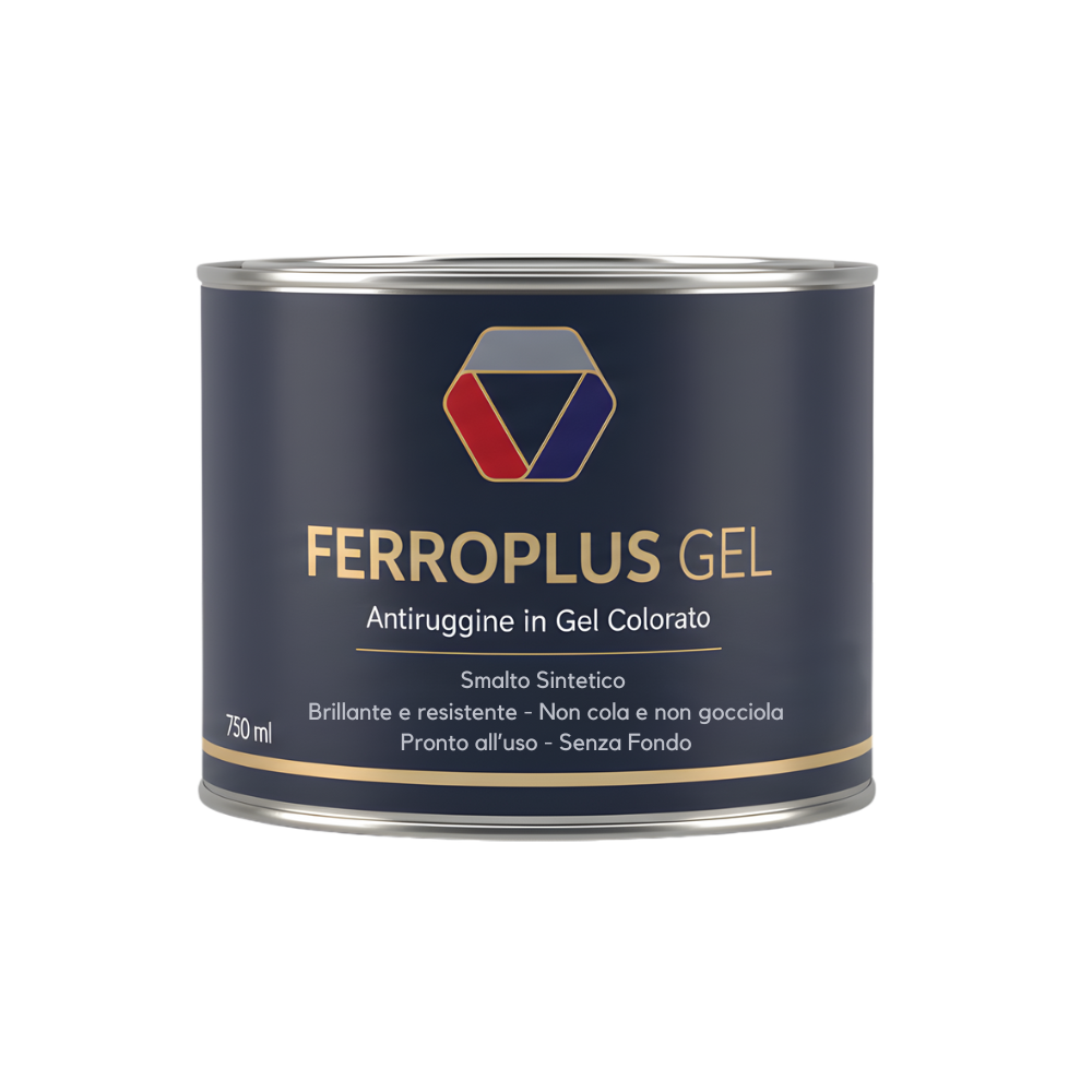 Ferroplus gel smalto sintetico antiruggine per ferro rosso fuoco 750 ml
