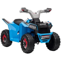 Quad per Bambini 18-36 Mesi in PP e Metallo, Velocità max 2.5 km/h, 70x41.5x48.5 cm, Blu Grigio e Nero