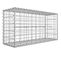 Gabbione in metallo per pietre a maglia fine 5 x 10 cm in acciaio zincato antiruggine 100 x 90 x 30 cm divisorio per parete decorazione da giardino 12_0003715