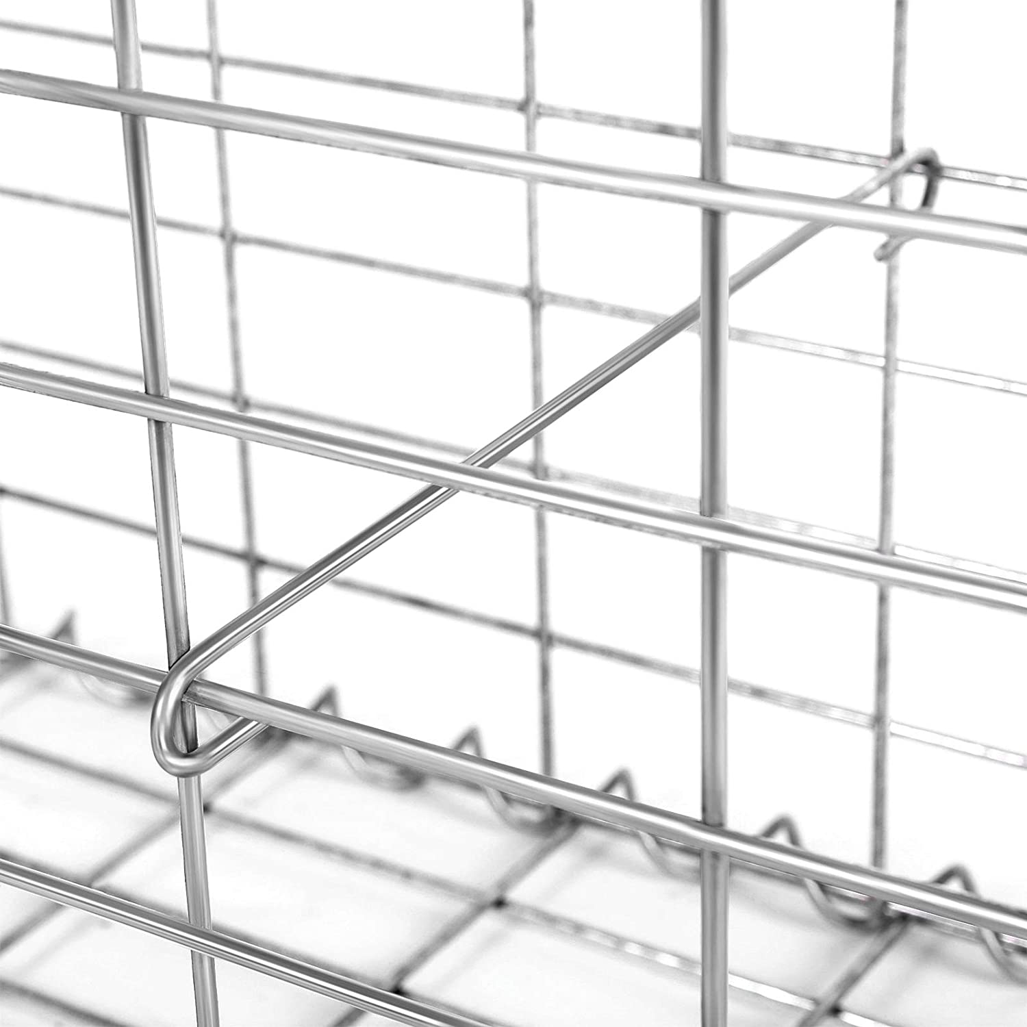 Set di 4 gabbioni per pietra in metallo gabbia per pietre cesto in rete 5 x 10 cm parete zincata aiuola decorazione da giardino 100 x 50 x 30 cm grigio 12_0005963