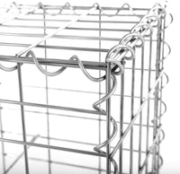 Set di 4 gabbioni per pietra in metallo gabbia per pietre cesto in rete 5 x 10 cm parete zincata aiuola decorazione da giardino 100 x 50 x 30 cm grigio 12_0005963