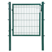 Cancello in rete cancello saldato robusto e durevole in acciaio zincato con serratura e chiavi dimensioni cancello: 106 x 100 cm dimensioni maglia: 50 x 200 mm verde 12_0001940