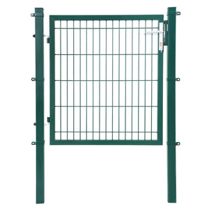 Cancello in rete cancello saldato robusto e durevole in acciaio zincato con serratura e chiavi dimensioni cancello: 106 x 100 cm dimensioni maglia: 50 x 200 mm verde 12_0001940