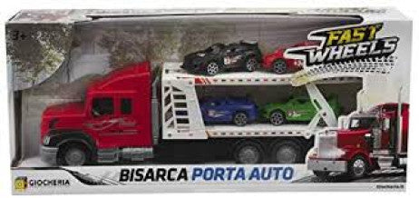 Fast Wheels-Bisarca porta auto con 4 auto incluse