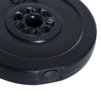 Set di 4 Dischi Pesi per Bilanciere e Manubri Peso Totale 30kg, 2x5kg e 2x10kg, Nero