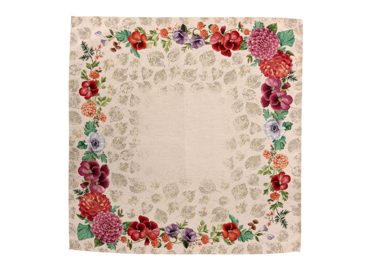 Tovaglia Centrino Runner Tavolo Fantasie Floreali In Gobelin Made Italy - Runner - Ghirlanda Fiori