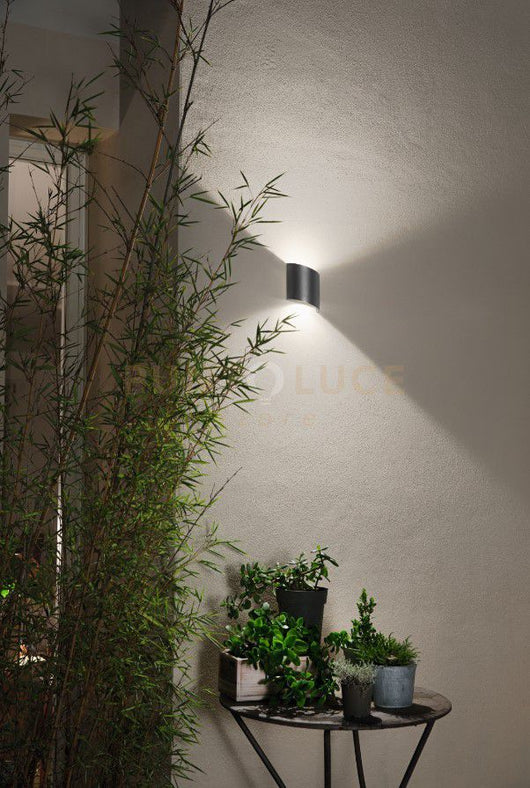 GHITA APPLIQUE 20W 1381LM 4000K ANTRACITE IP65 H.30CM L.16CM