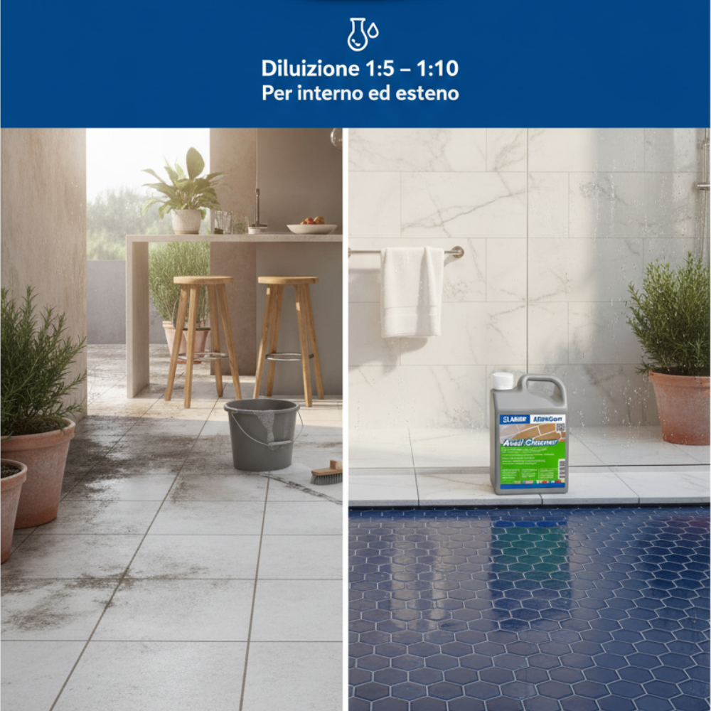 Pulitore liquido concentrato acid cleaner per residui cementizi tanica 1 litro *** pezzi 4 pz, confezione 1