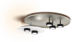 GHOST-PLG Lampada da soffitto a 6 luci in metallo bianco opaco attacco GX53 incluse