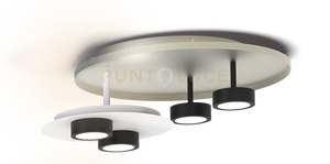 GHOST-PLP Lampada da soffitto a 5 luci in metallo bianco opaco attacco GX53 incluse