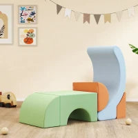 Set di 5 Blocchi di Costruzioni morbide per bambini in schiuma, Multicolore