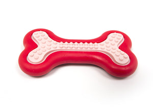 Gioco Pet Resistente Per Animali Domestici Con Effetti Sonori Modello Osso Rosso - Set 2 Pezzi - Rosso