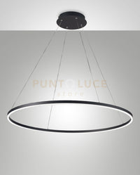 GIOTTO SOSPENSIONE NERA 1 LUCE D.100CM A LED 3000K - 60W - 6300 lm DIMMERABILE SMART C/ACC