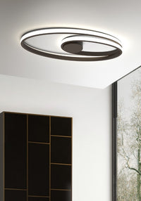 GIOVE-PLN Lampada da parete-soffitto colore nero caffè led  integrato dimmerabile 2800-5000k