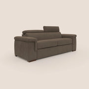 Divano Letto 3 Posti 220x100x95 cm in Tessuto Marrone