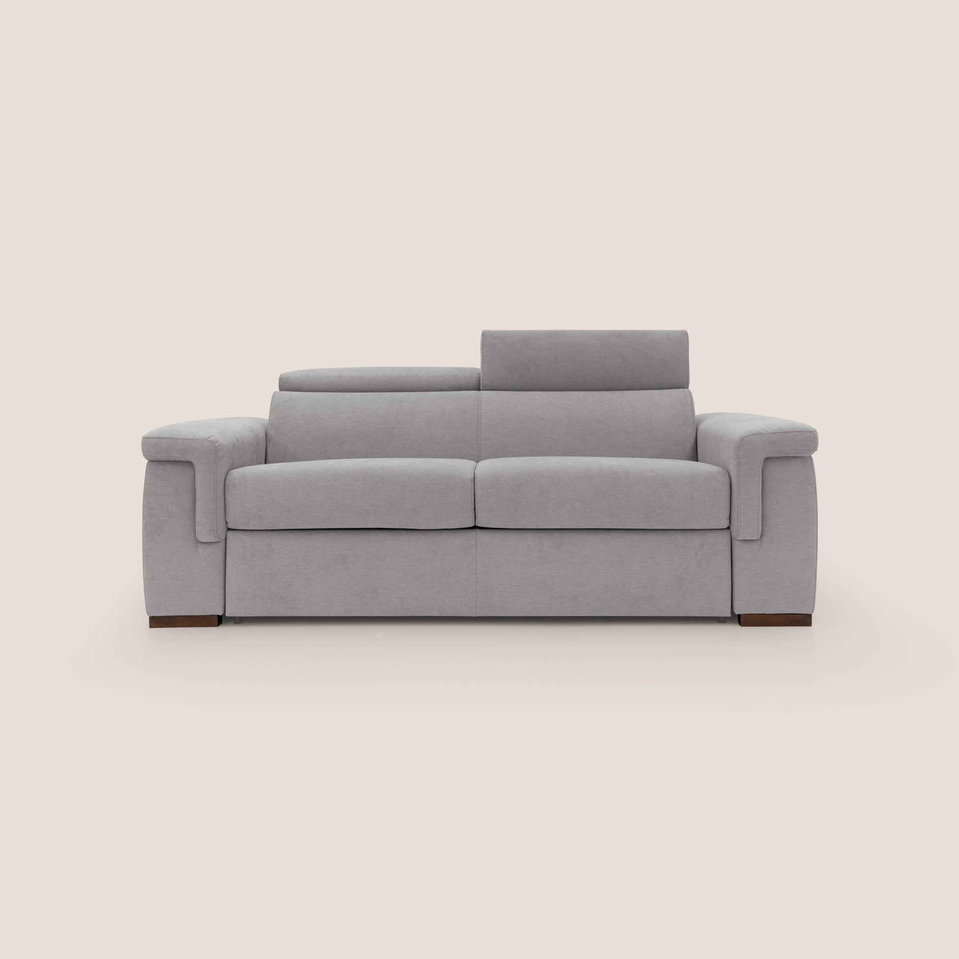 Divano Letto 3 Posti 240x100x95 cm in Tessuto Grigio Chiaro