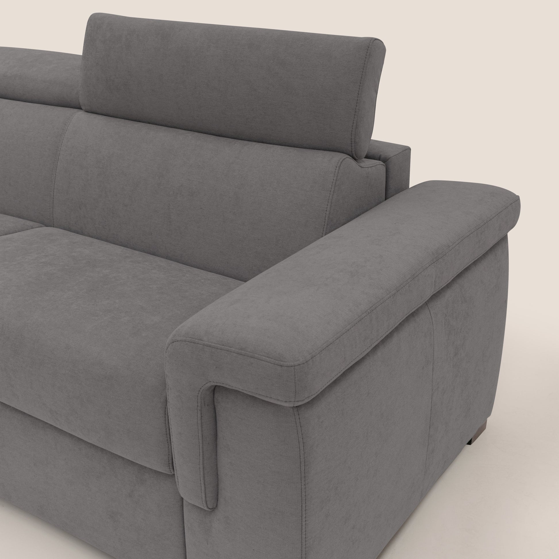 Divano Letto 3 Posti 240x100x95 cm in Tessuto Grigio
