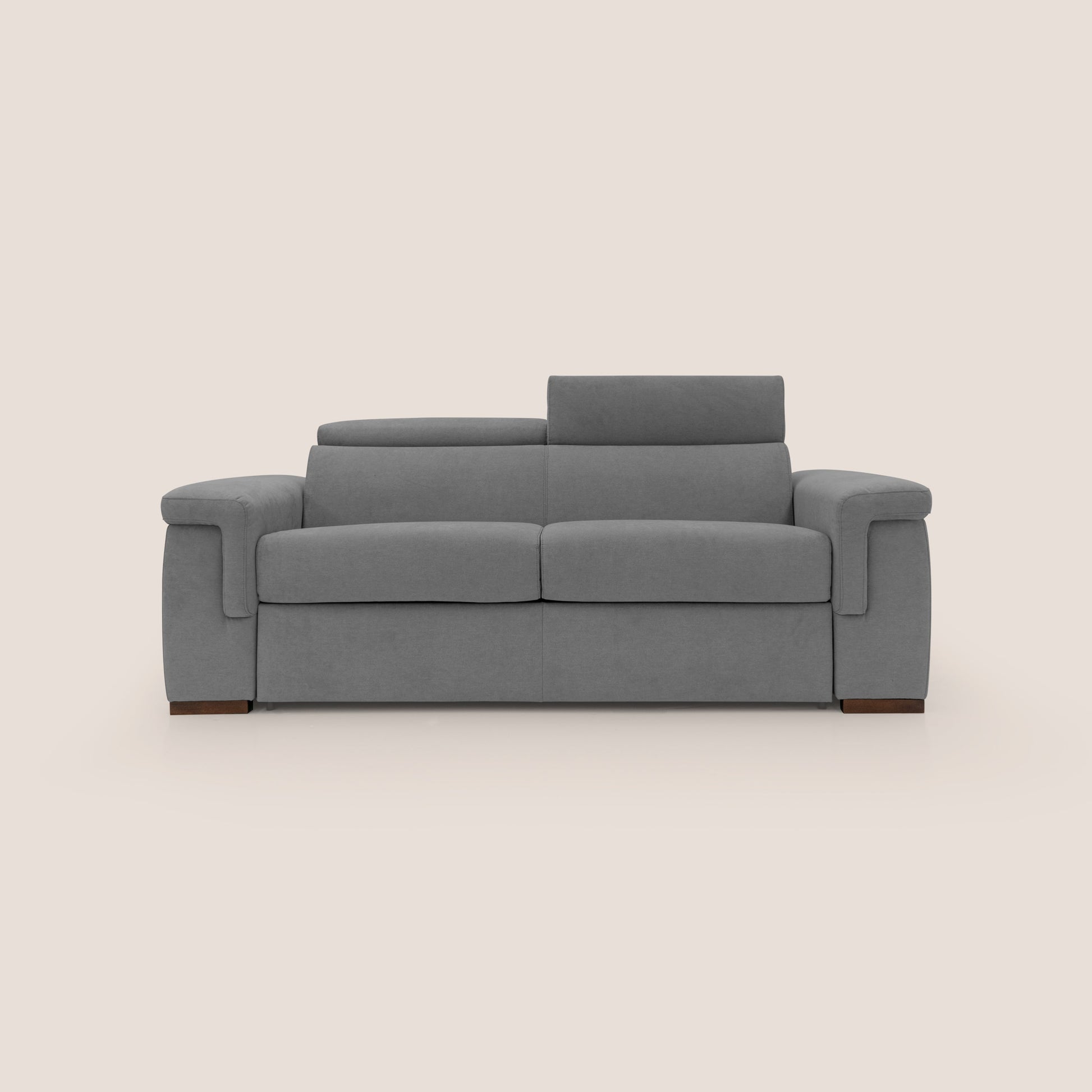 Divano Letto 3 Posti 240x100x95 cm in Tessuto Grigio