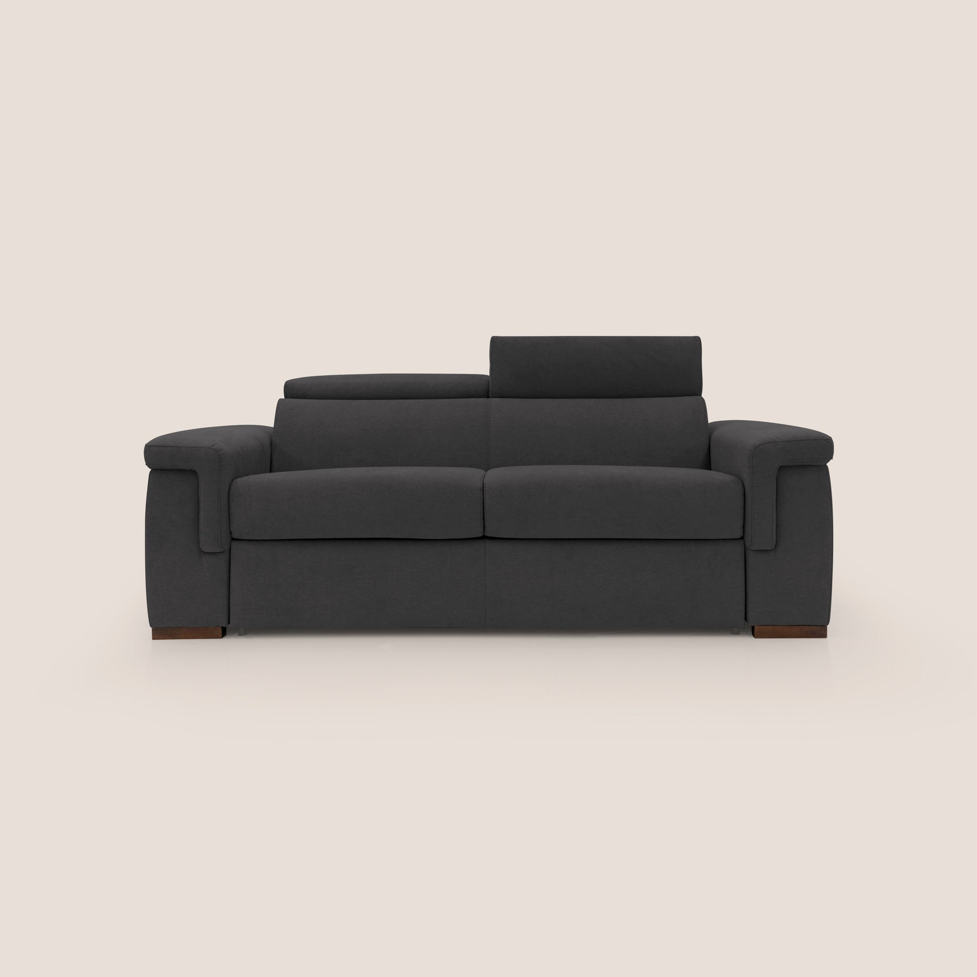 Divano Letto 3 Posti 240x100x95 cm in Tessuto Nero