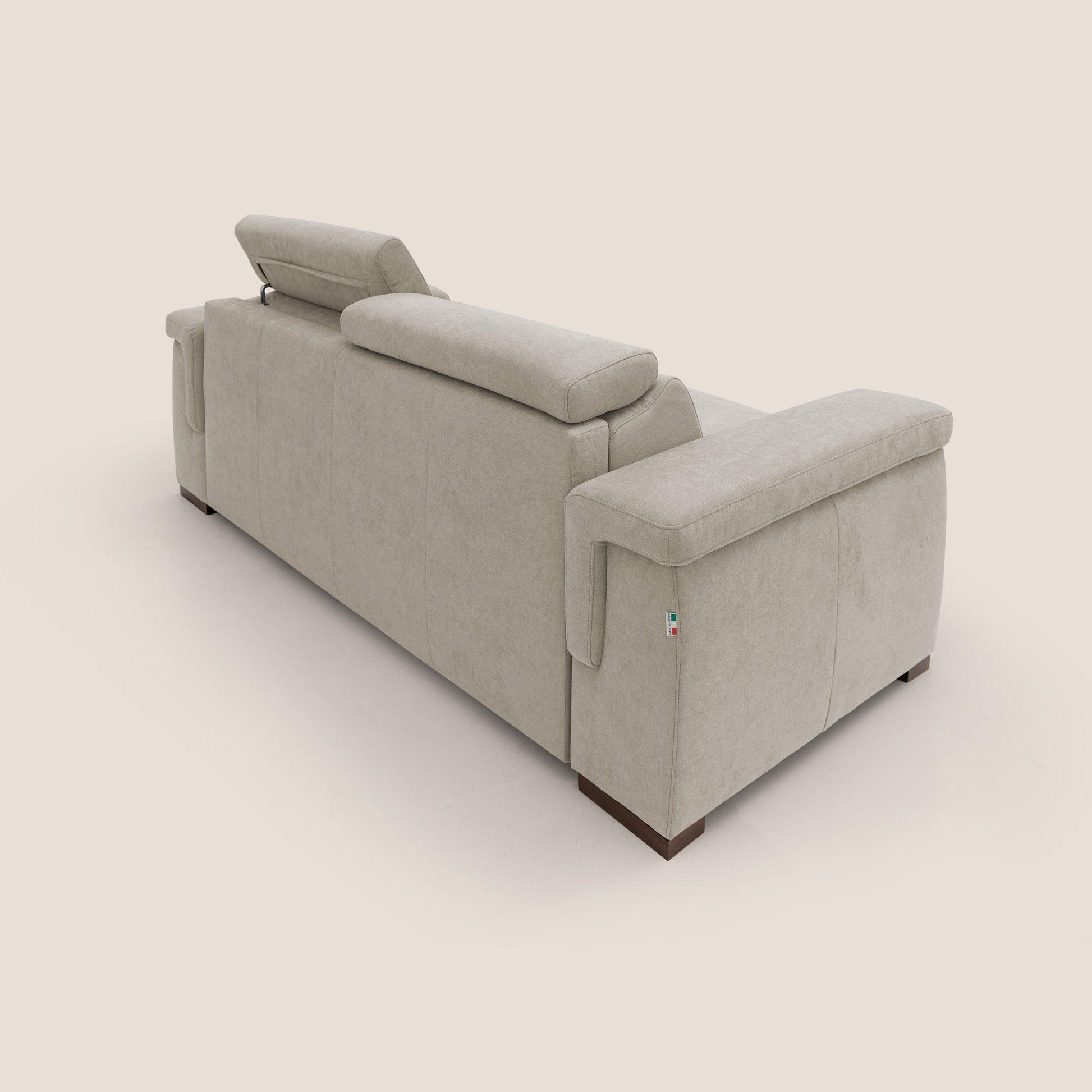 Divano Letto 3 Posti 200x100x95 cm in Tessuto Panna
