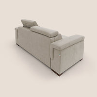 Divano Letto 3 Posti 240x100x95 cm in Tessuto Panna