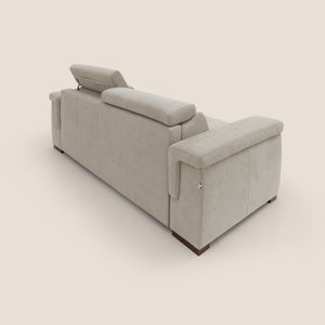 Divano Letto 3 Posti 240x100x95 cm in Tessuto Panna