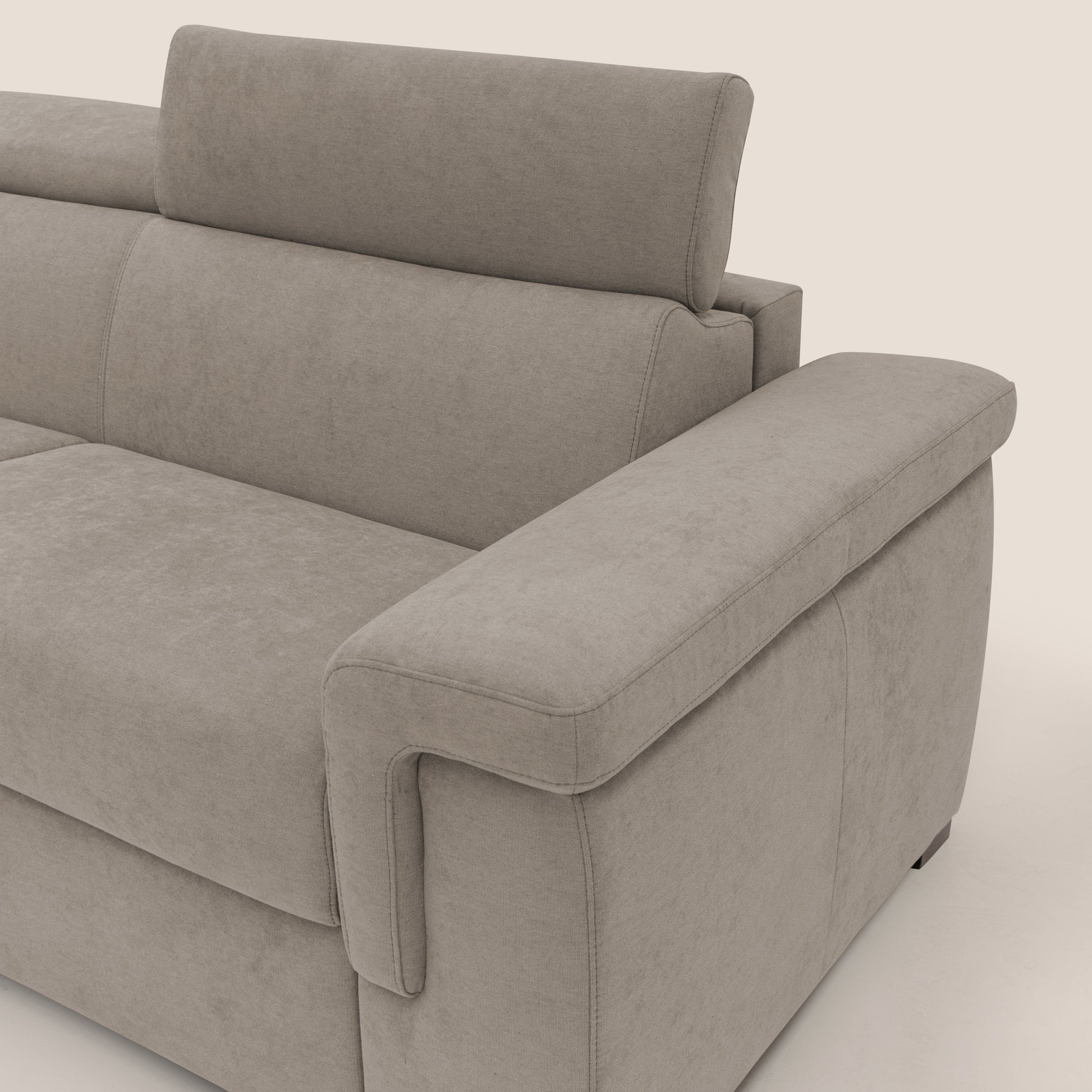Divano Letto 3 Posti 220x100x95 cm in Tessuto Beige