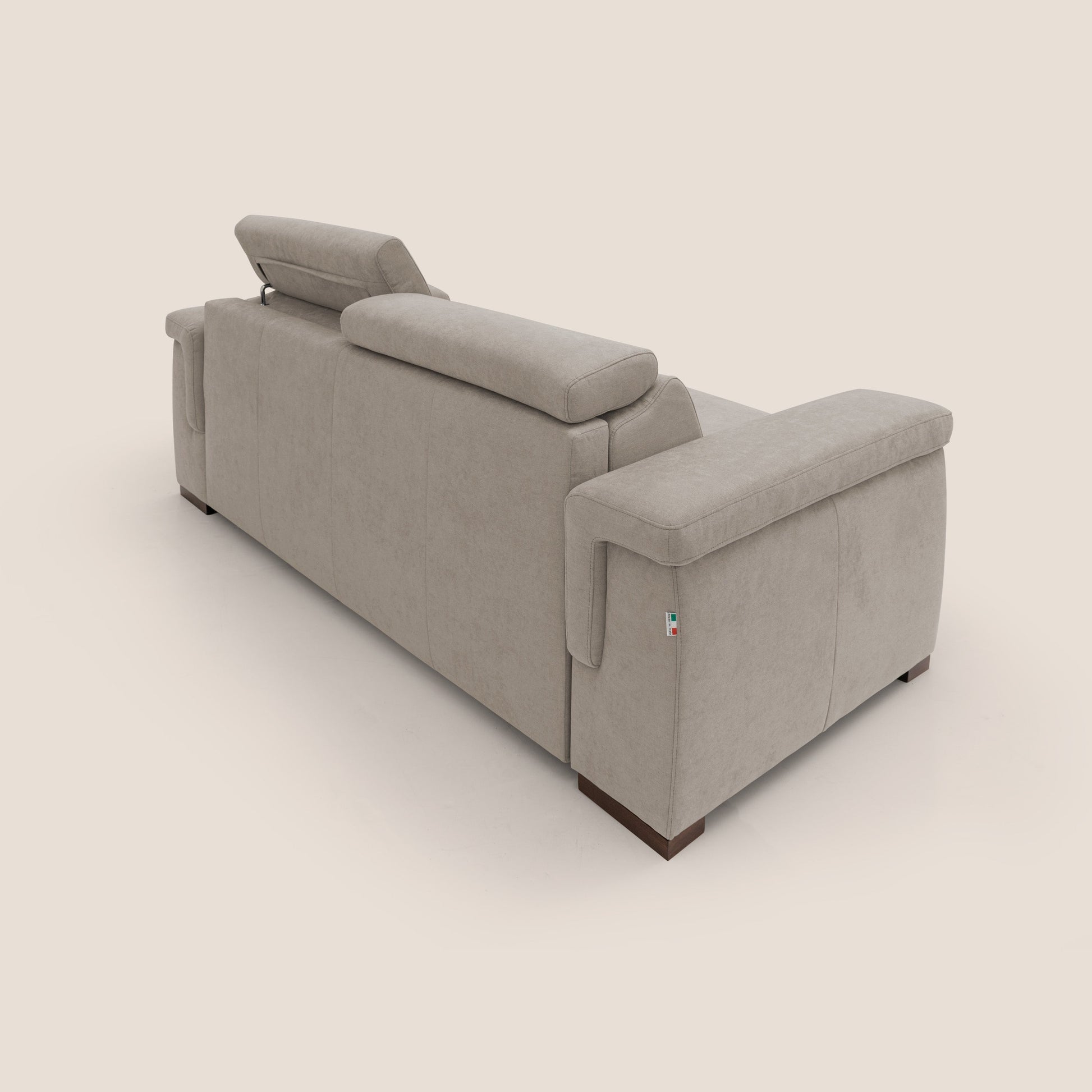 Divano Letto 3 Posti 220x100x95 cm in Tessuto Beige