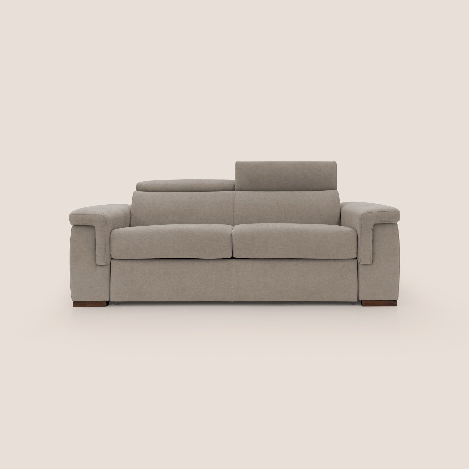 Divano Letto 3 Posti 220x100x95 cm in Tessuto Beige