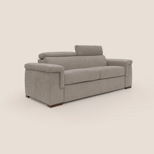 Divano Letto 3 Posti 220x100x95 cm in Tessuto Beige
