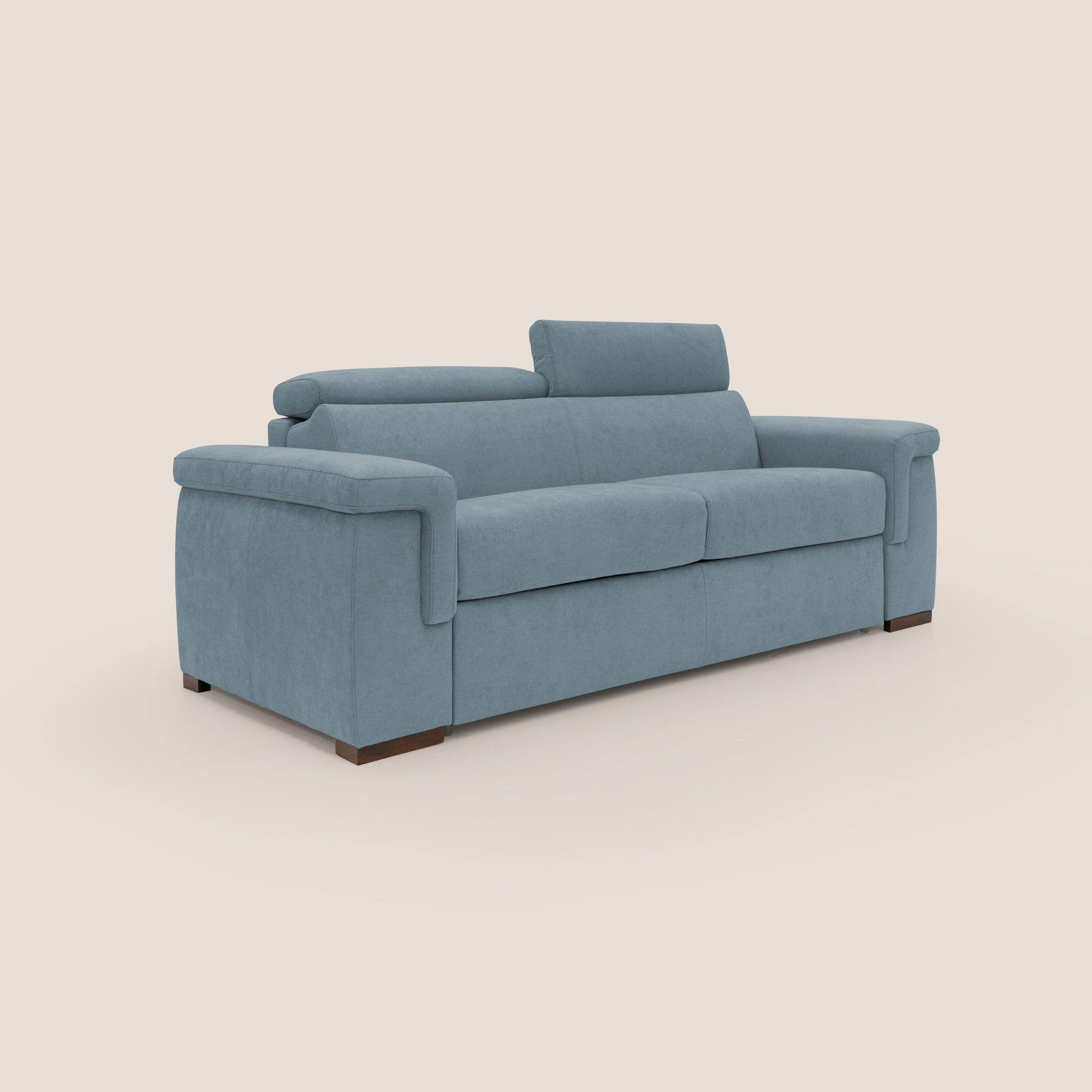 Divano Letto 3 Posti 220x100x95 cm in Tessuto Carta Da Zucchero