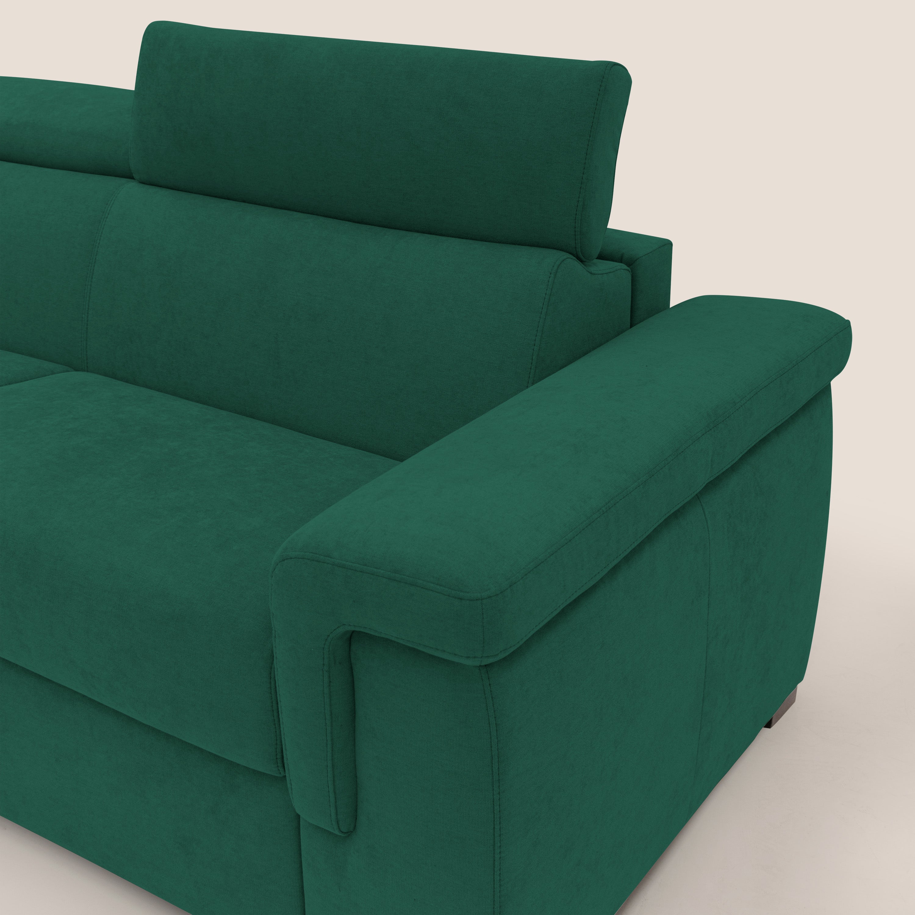 Divano Letto 3 Posti 220x100x95 cm in Tessuto Verde