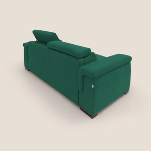 Divano Letto 3 Posti 220x100x95 cm in Tessuto Verde